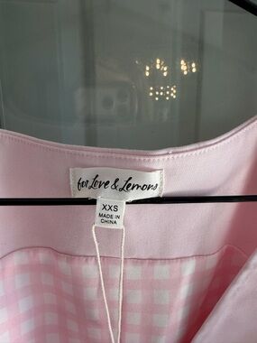 For Love And Lemons Blush Pink Satin Slip Top